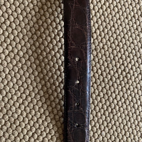 Vintage Henri Bendel Brown Genuine Caiman Crocodile Belt-34 inches- minimal wear main image 10